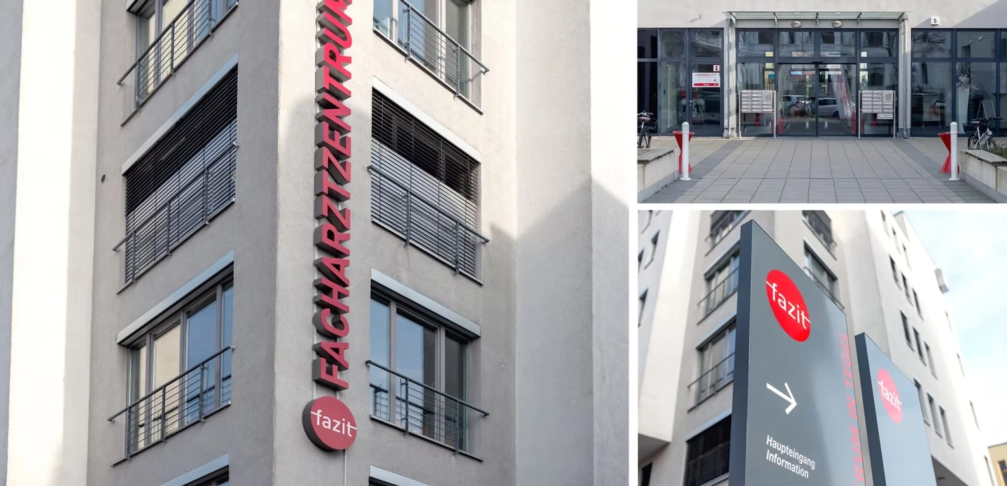 Außenansicht des Fachärztezentrums.